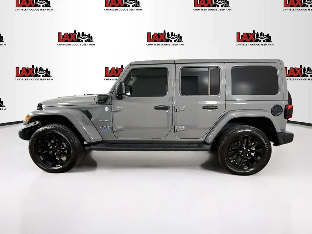 Used 2021 Gray Jeep Unlimited Sahara 4xe image 4