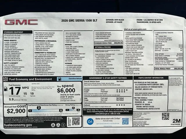 New 2026 Onyx Black GMC SLT image 21