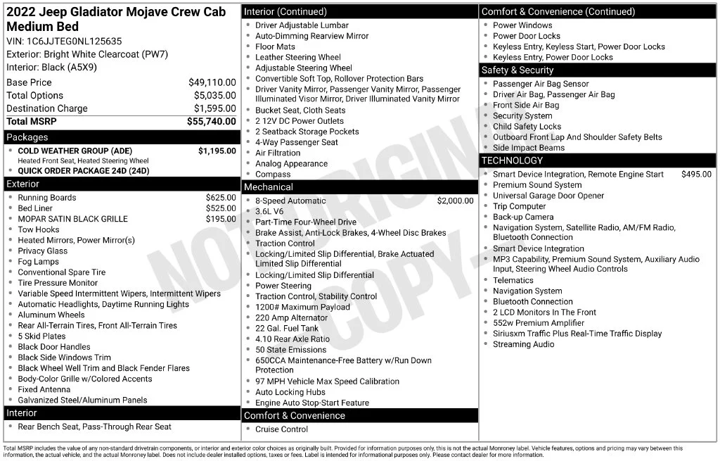 Certified Used 2022 White Jeep Mojave image 8