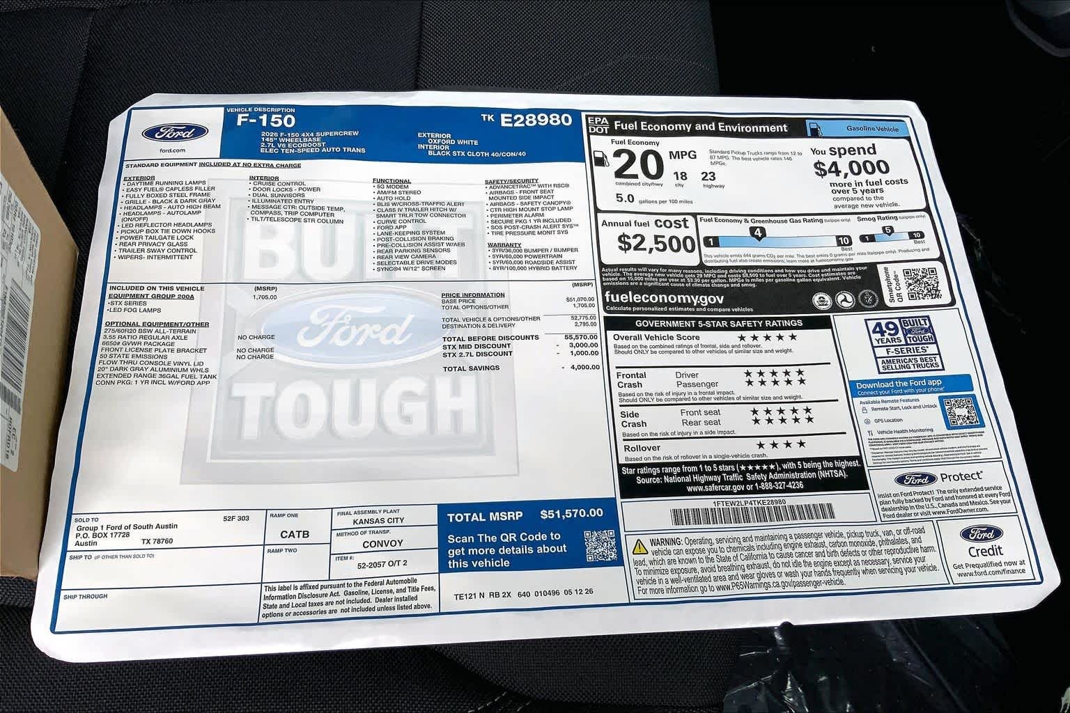 New 2026 Oxford White Ford STX image 21