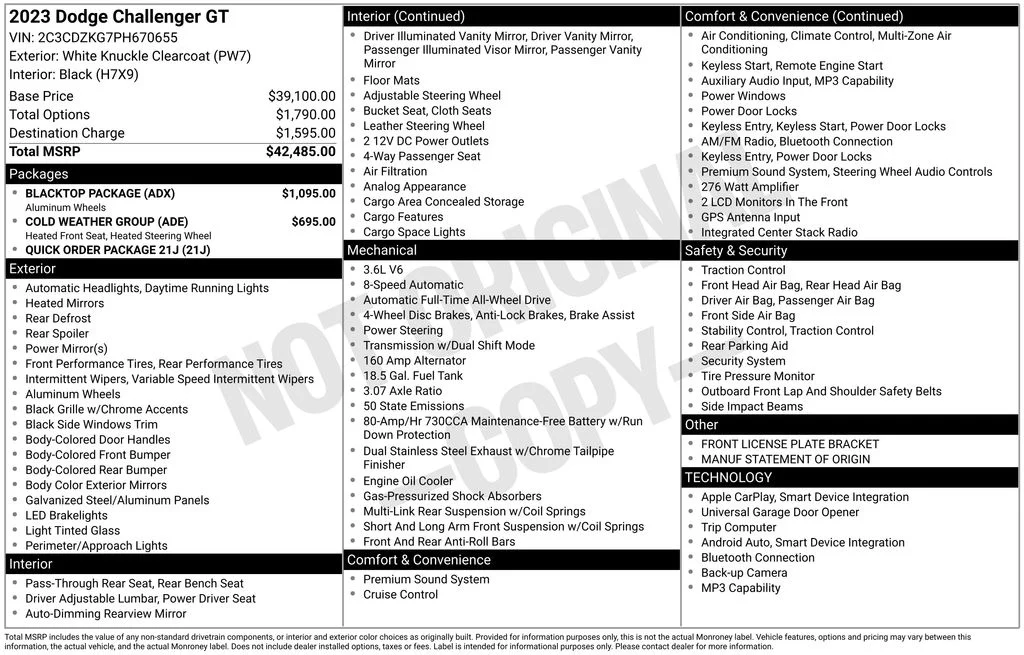 Used 2023 White Dodge GT image 47