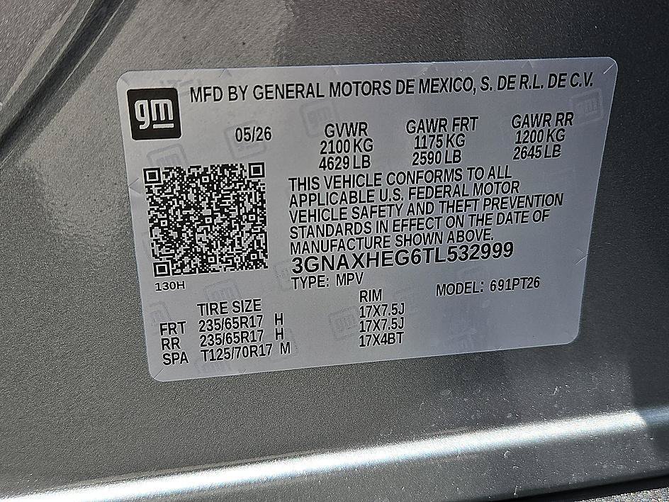 New 2026 Sterling Gray Metallic Chevrolet LT image 20