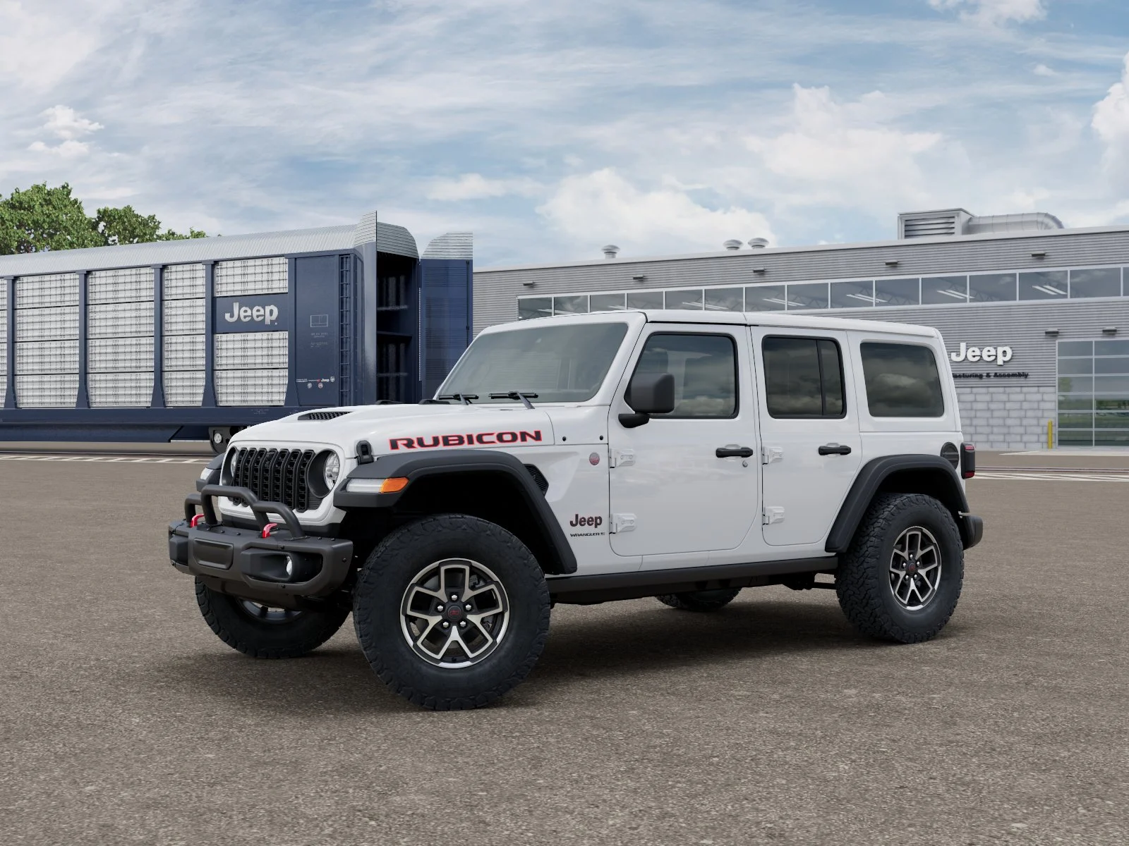 New 2026 Bright White Clear-Coat Exterior Paint Jeep Rubicon image 2