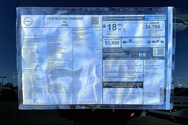 New 2026 Nissan Armada 3.5L TT V6 SL