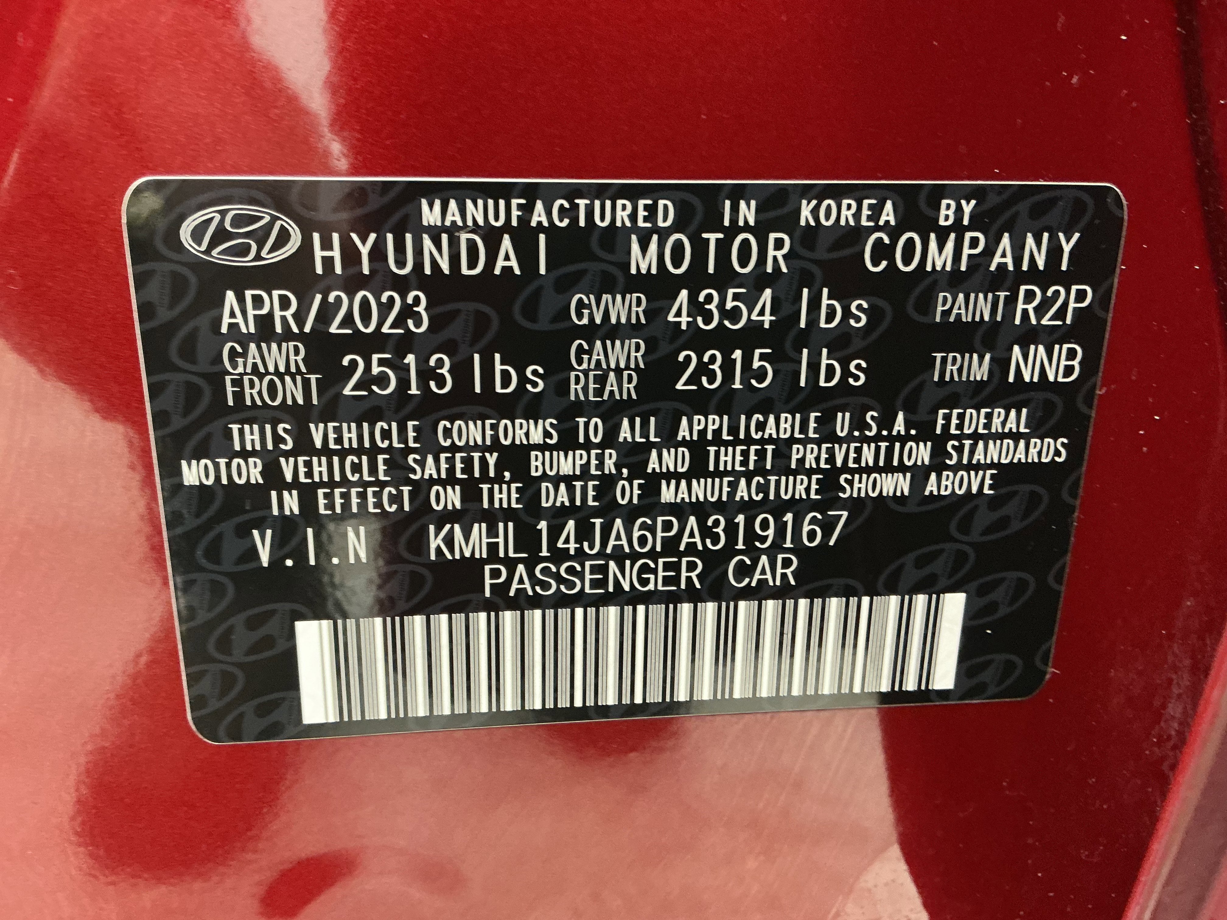 Used 2023 Ultimate Red Hyundai SEL image 14