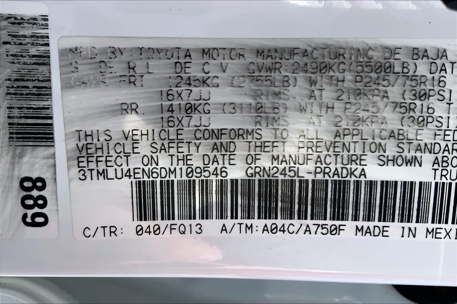 Used 2013 Super White Toyota  image 35