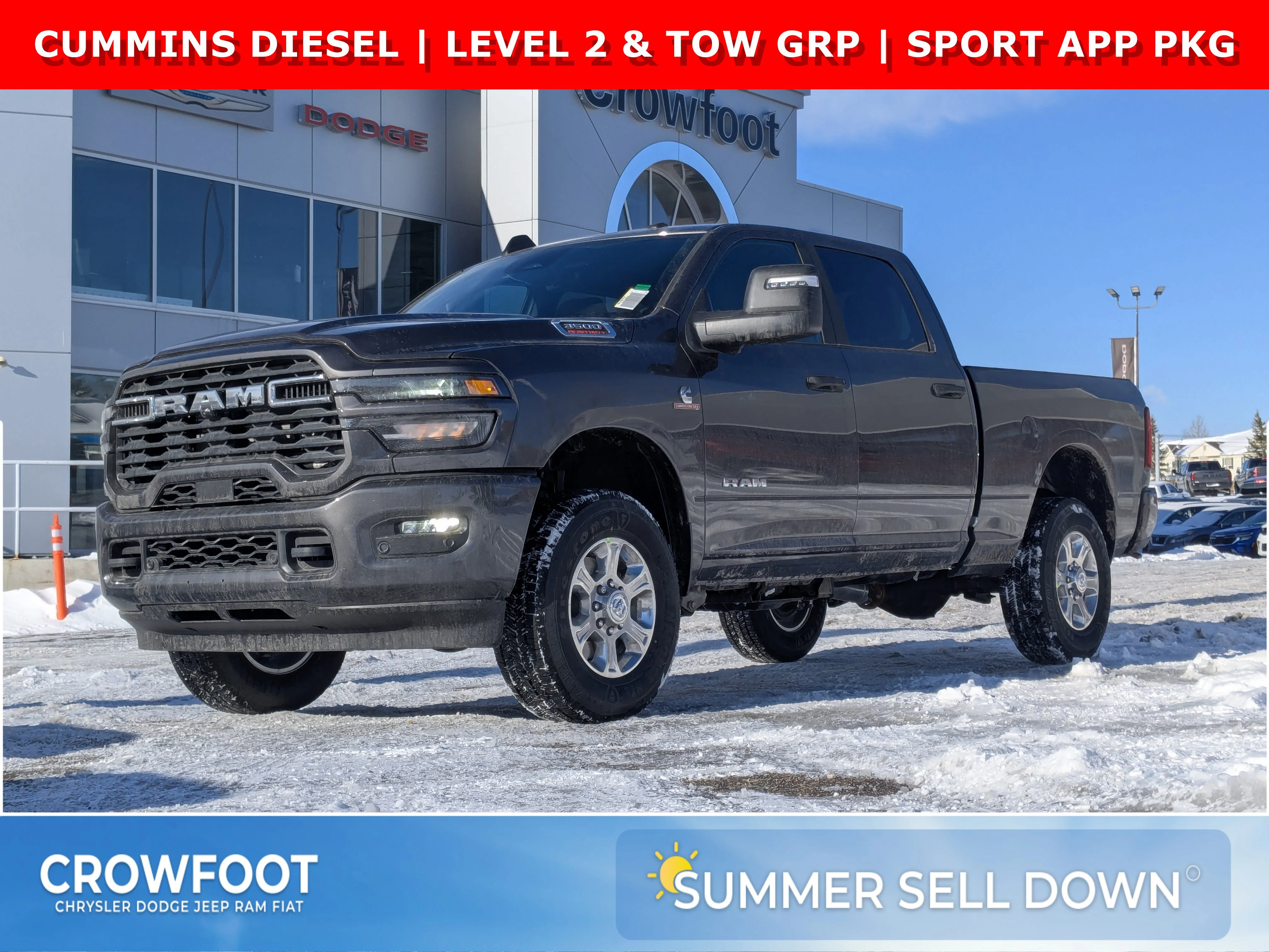 New 2026 Grey RAM Big Horn - - 6.7L Cummins HO Diesel - Big Horn Level 2 Plus Grp - Sport Appearance Pkg - 5th Wheel/G image 1