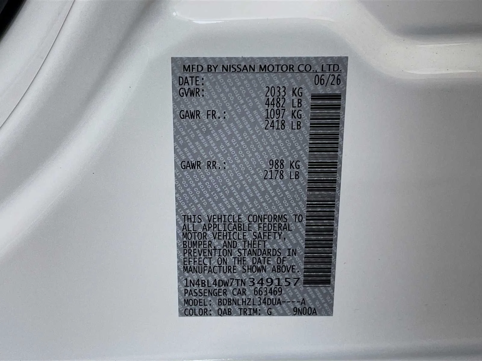 New 2026 Pearl White TriCoat Nissan SV image 6