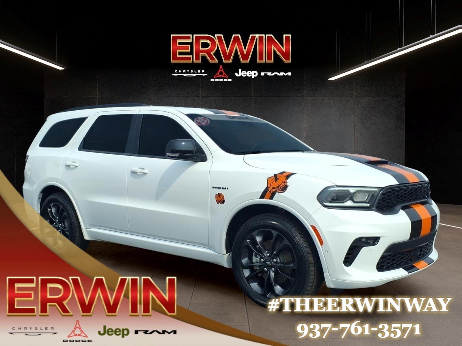 Certified Used 2023 White Knuckle Clear Coat Dodge R/T Plus image 1