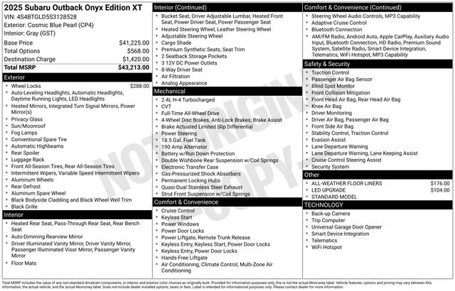 Used 2025 Blue Subaru Onyx Edition XT image 34