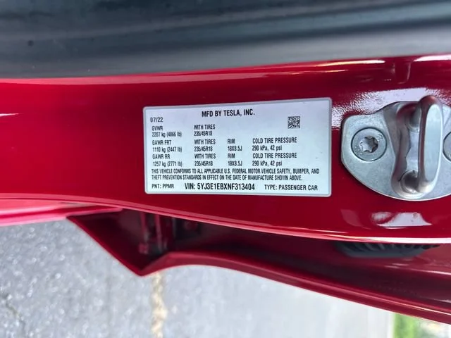Used 2022 Red Multi-Coat Tesla Long Range image 20
