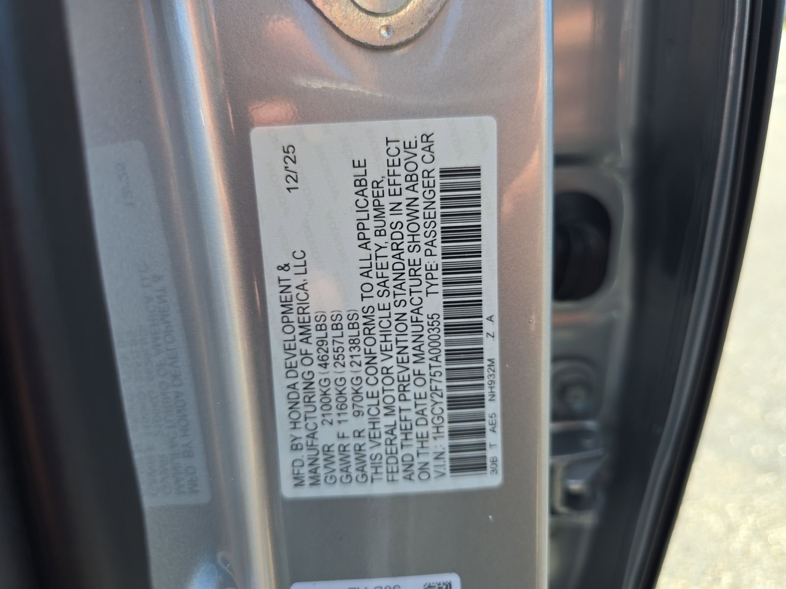 New 2026 Solar Silver Metallic Honda Sport-L image 29