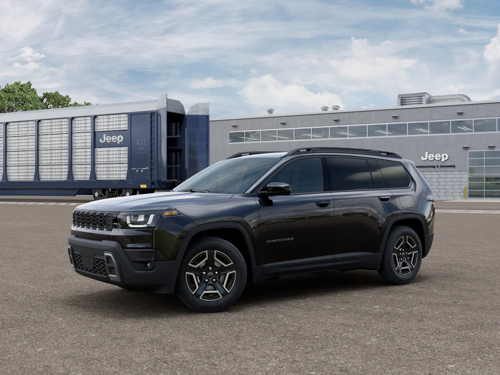 New 2026 Diamond Black Crystal Pearl-Coat Exterior Paint Jeep Laredo image 2