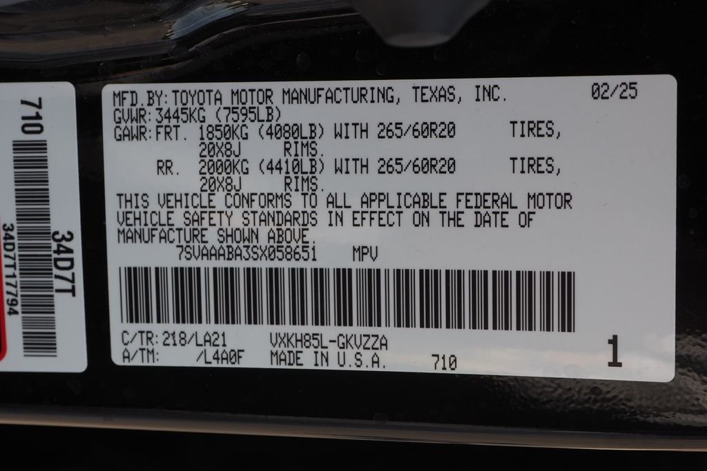 Used 2025 Black Toyota Platinum image 33
