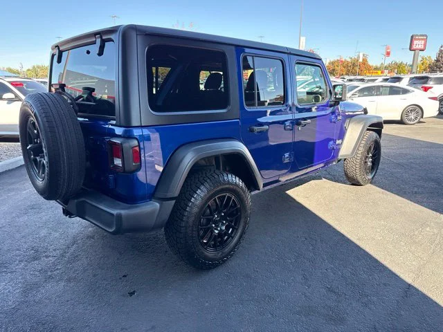 Used 2018 Blue Jeep Unlimited Sport image 7