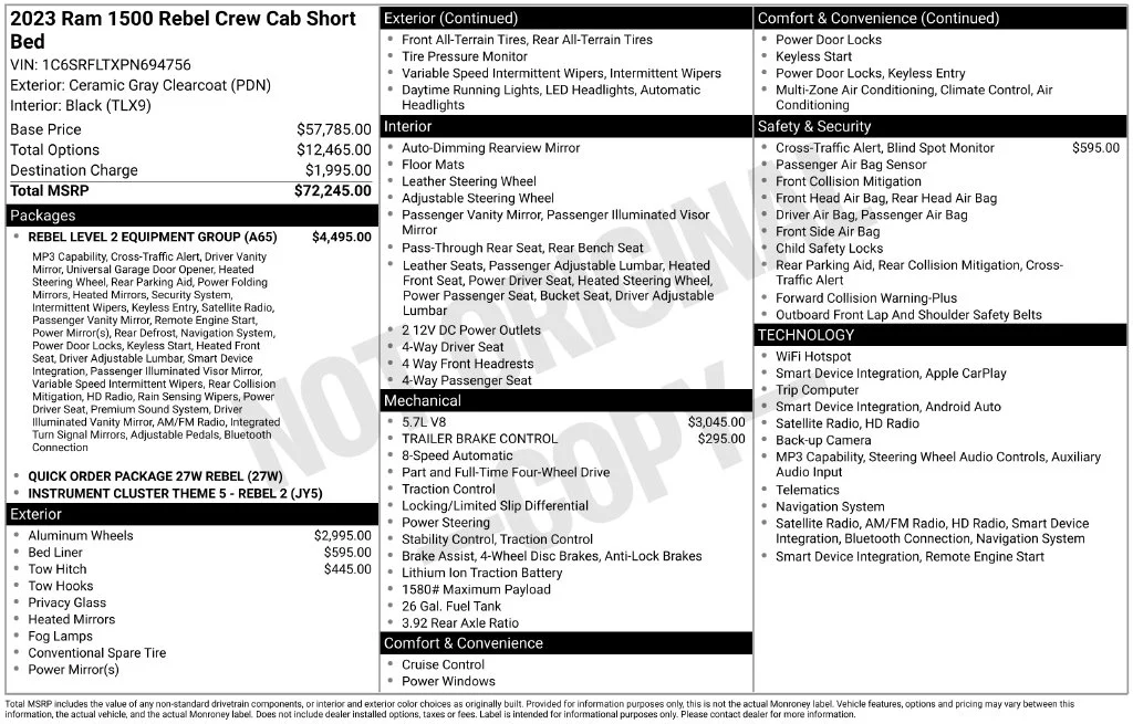 Used 2023 White Ram Rebel image 10