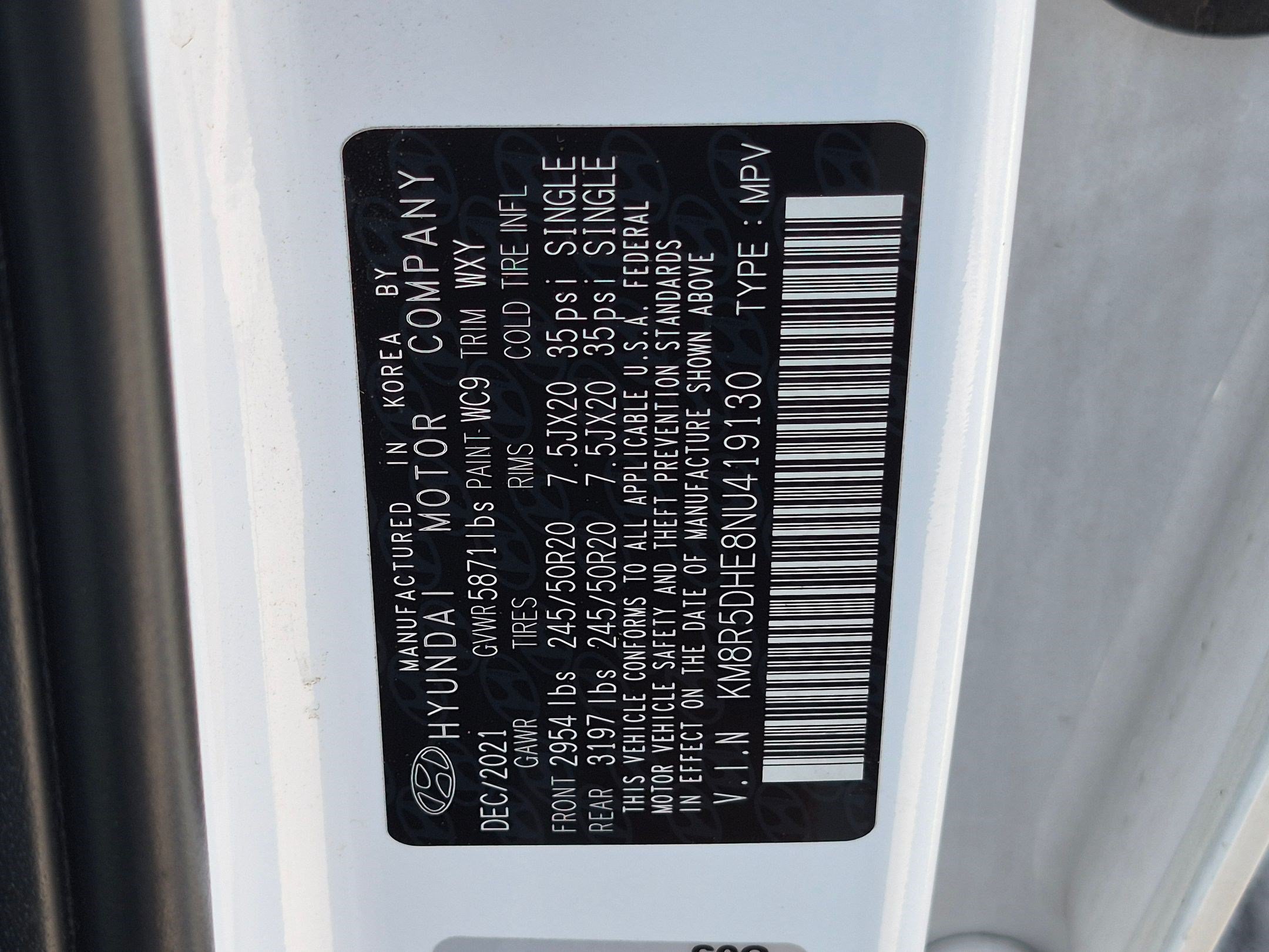 Used 2022 Hyper White Hyundai Limited image 35