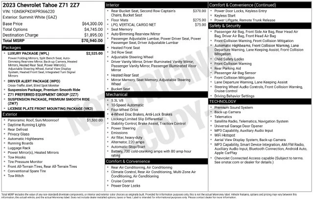 Used 2023 White Chevrolet Z71 image 33