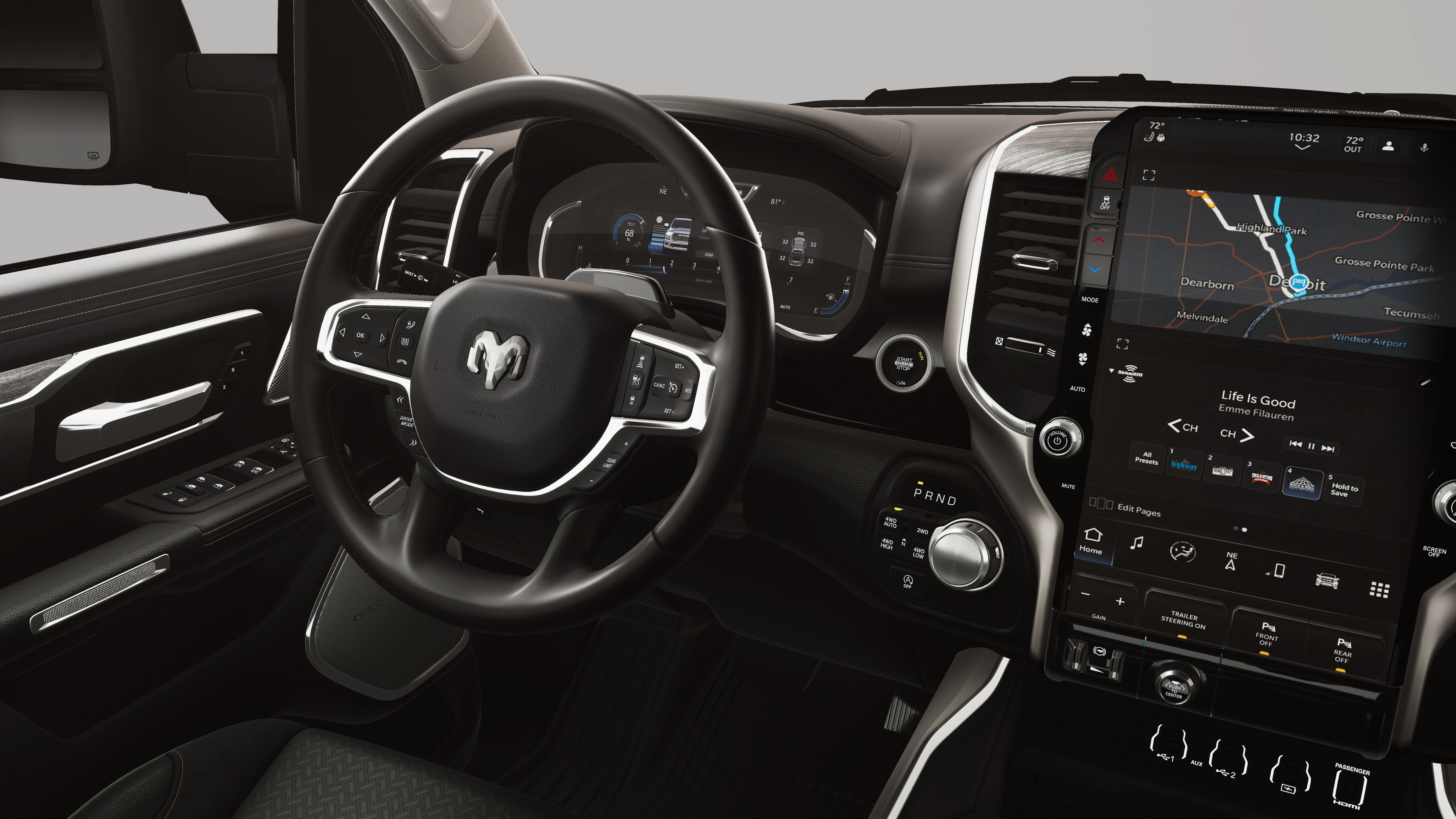 New 2026 Diamond Black Crystal Pearl-Coat Exterior Paint RAM LARAMIE image 35