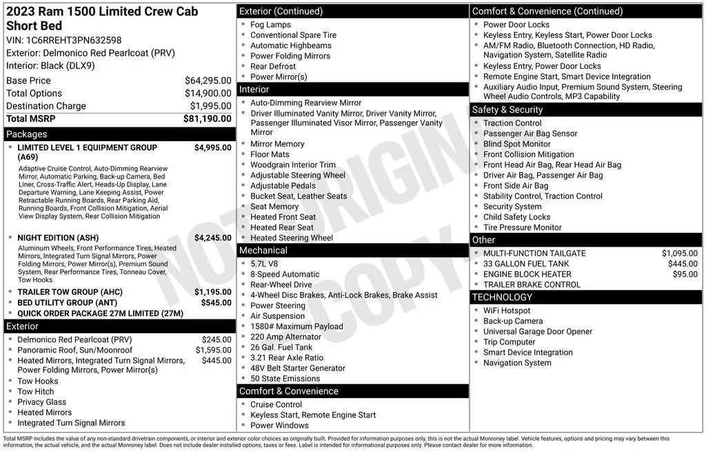 Certified Used 2023 Red Ram Limited image 9