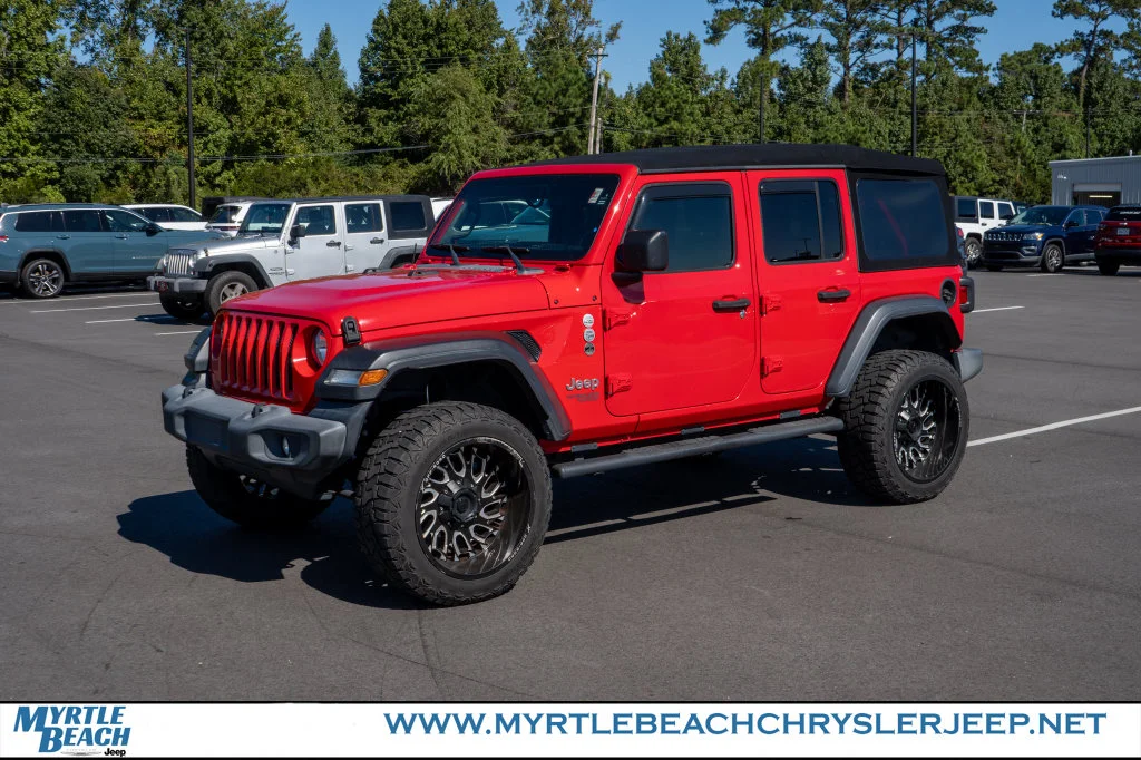 Used 2020 Red Clearcoat Jeep Unlimited Sport S image 2