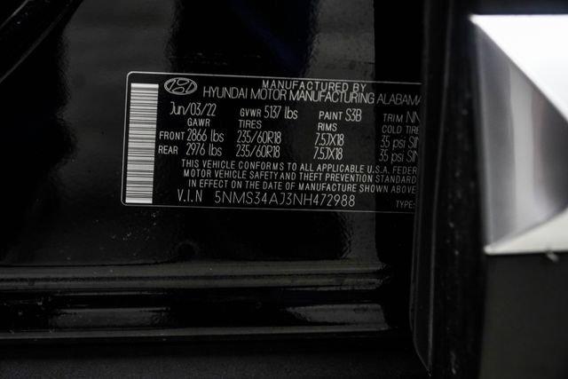 Used 2022 Black Hyundai SEL image 41