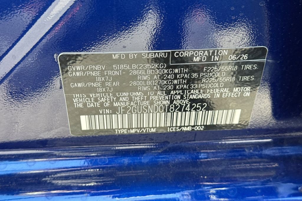 New 2026 SAPPHIRE BLUE PEARL Subaru Limited Hybrid image 37