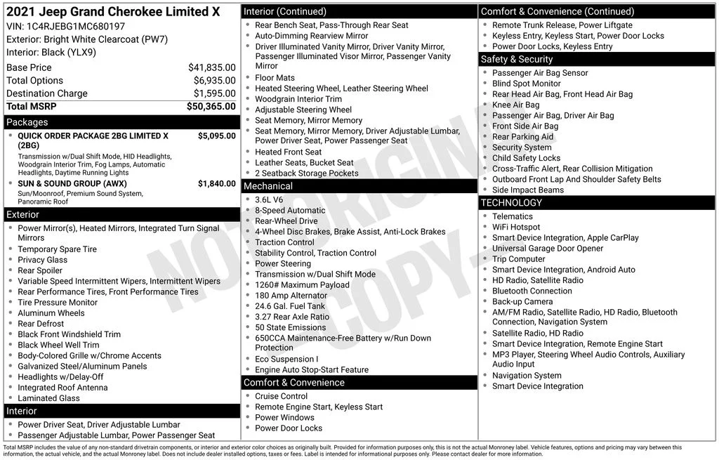 Used 2021 White Jeep Limited X image 29