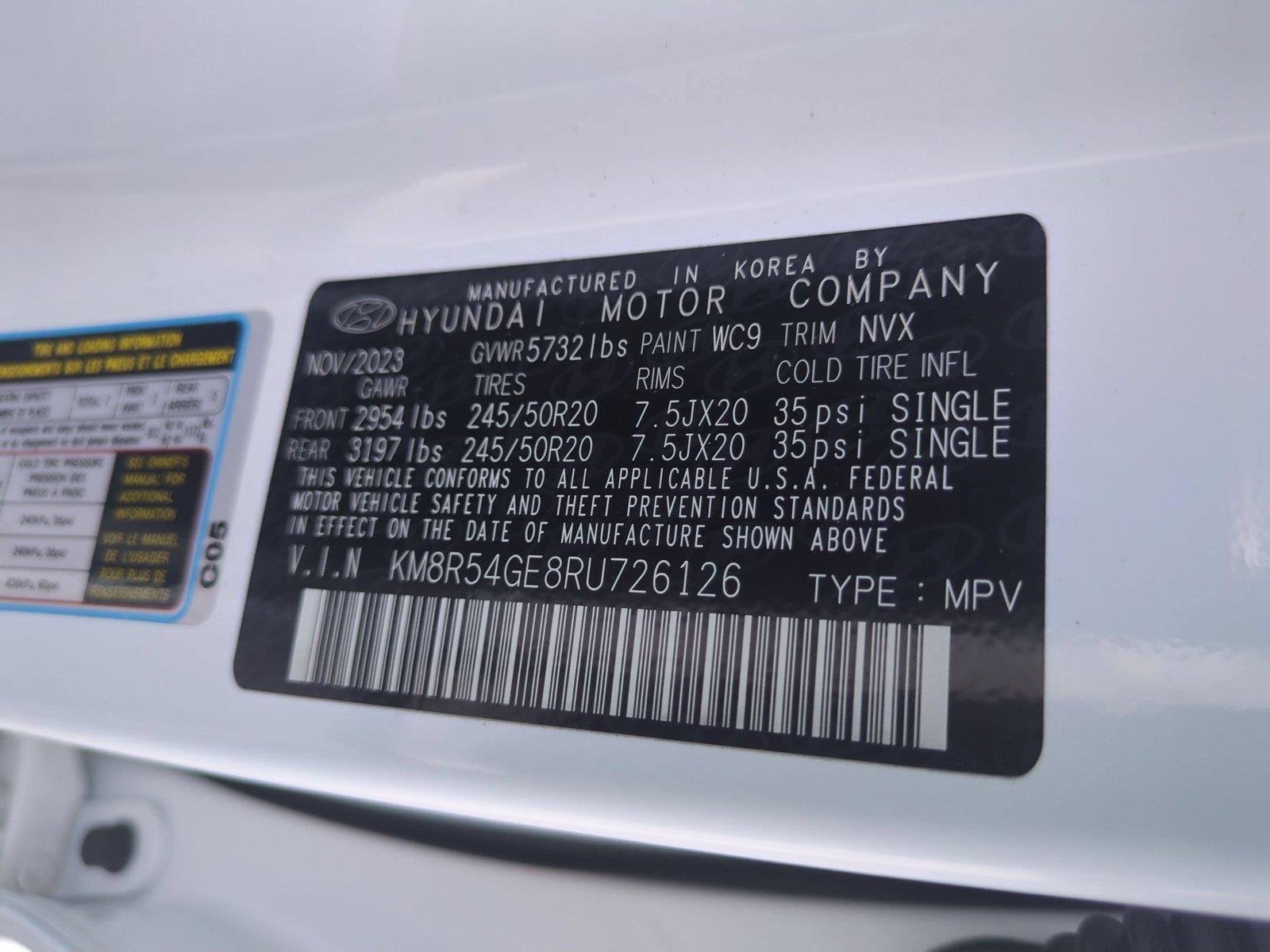 Used 2024 Hyper White Hyundai Limited image 43
