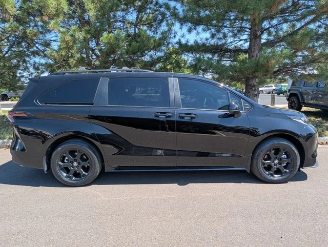 Used 2025 Midnight Black Metallic Toyota Woodland Edition image 2