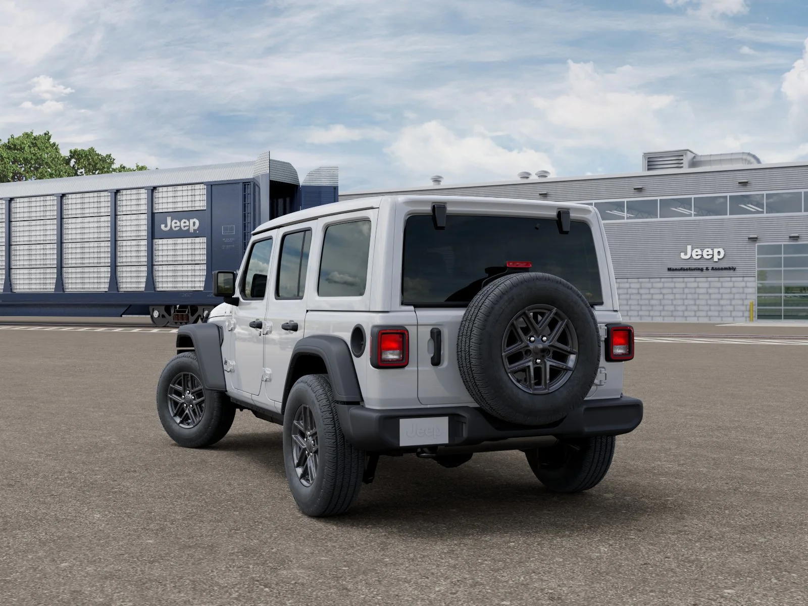 New 2026 Bright White Clear-Coat Exterior Paint Jeep Sport S image 2