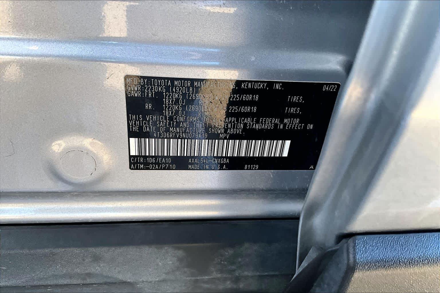 Used 2022 Silver Sky Metallic Toyota Hybrid Limited image 34