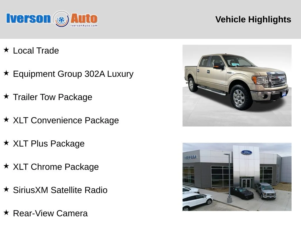 Used 2013 Ford F-150 XLT with VIN 1FTFW1ET6DKF66613 for sale in Huron, SD