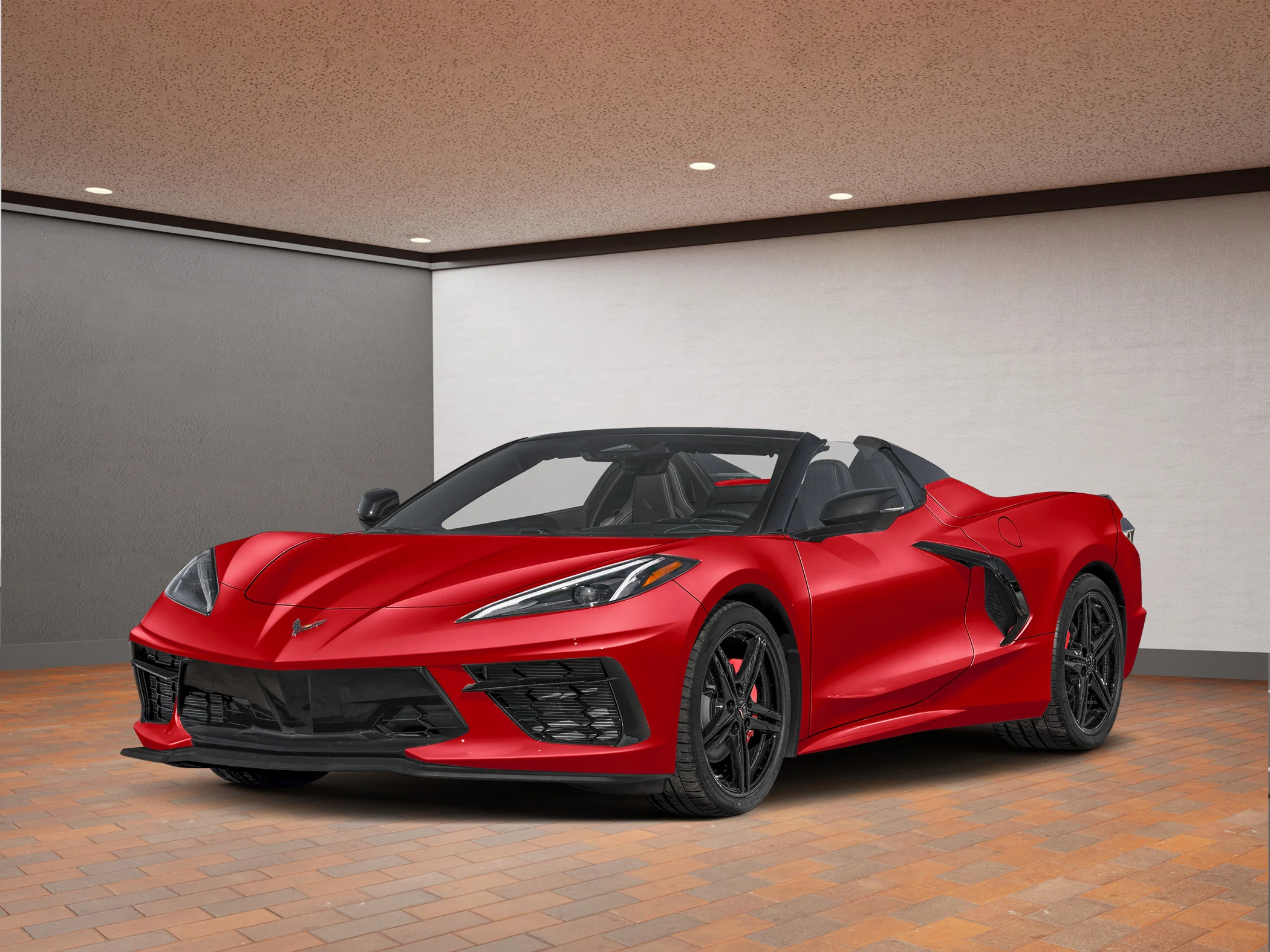 New 2027 Red Chevrolet Stingray Convertible 1LT image 1