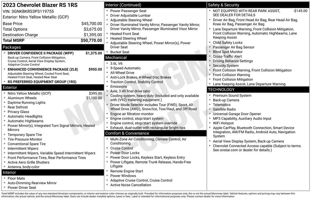 Used 2023 Yellow Chevrolet RS image 27