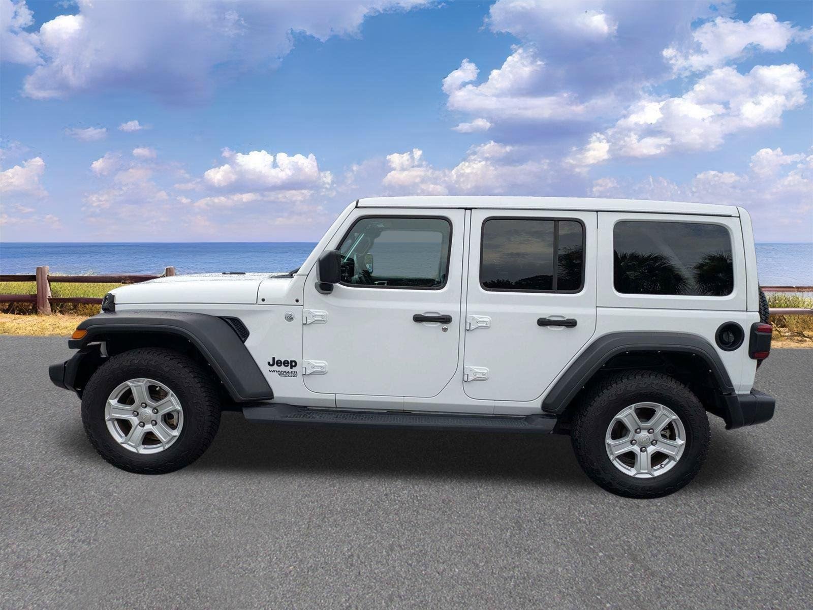 Used 2021 Bright White Clearcoat Jeep Unlimited Sport S image 5