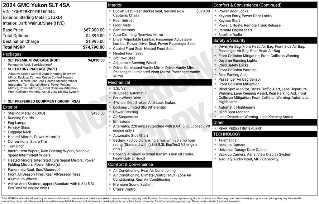 2024 GMC Yukon 4WD SLT's photo