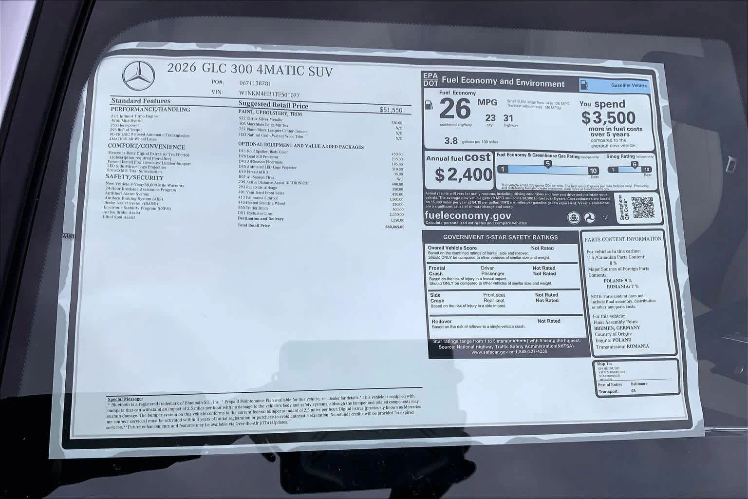 Certified Used 2026 Cirrus Silver Metallic Mercedes-Benz GLC 300 image 26