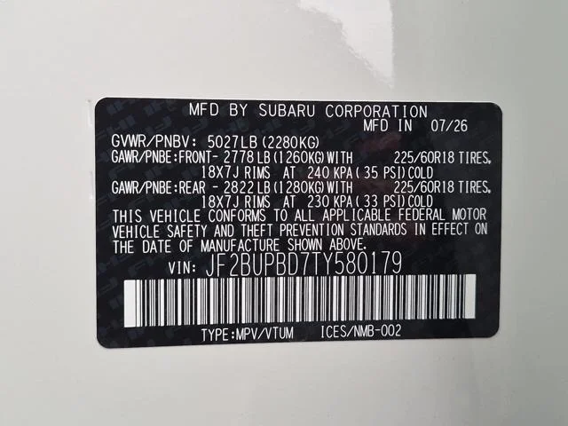 New 2026 CRYSTAL WHITE PEARL Subaru Premium image 52