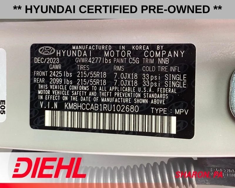 Used 2024 Cyber Gray Metallic Hyundai SEL image 19