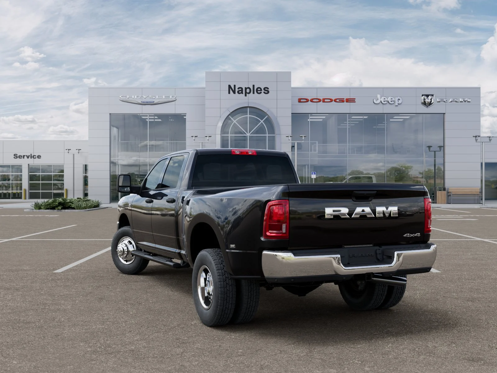New 2026 Diamond Black Crystal Pearl-Coat Exterior Paint RAM Tradesman image 3