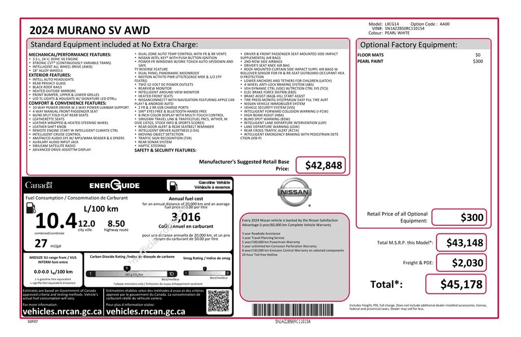 Used 2024 White Nissan SV image 3