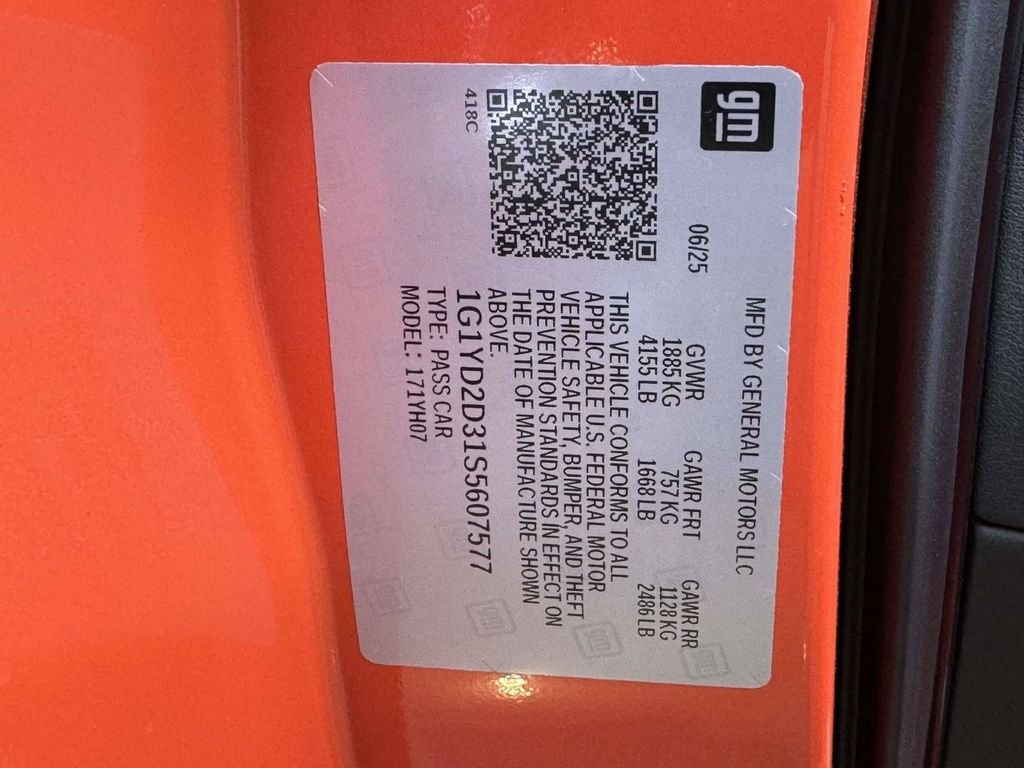 Used 2025 Orange Chevrolet Z06 image 29