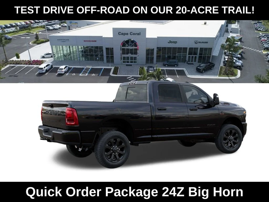 New 2026 Diamond Black Crystal Pearl-Coat Exterior Paint RAM Big Horn image 4