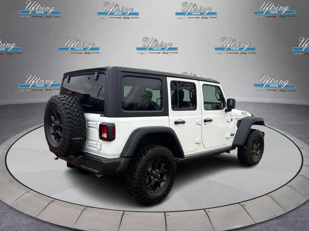 Used 2025 Bright White Clearcoat Jeep Willys image 3