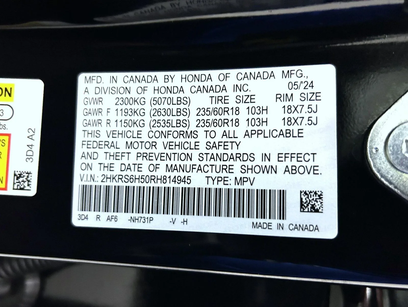 Used 2024 Black Honda Sport image 25