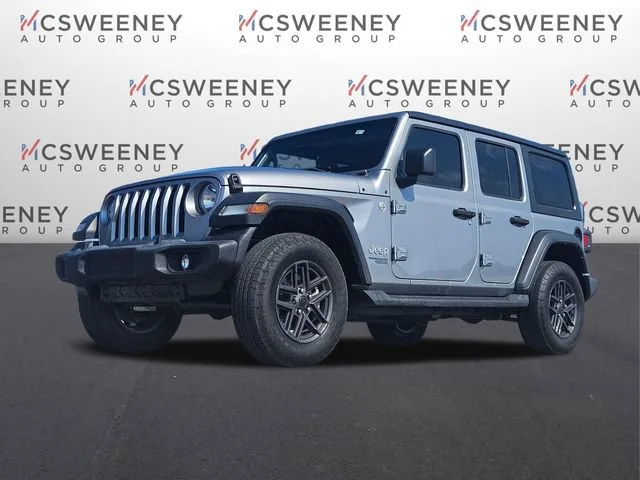 Used 2021 Silver Jeep Unlimited Sport image 1