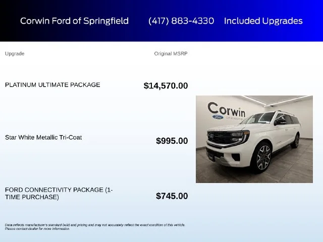 New 2026 Star White Metallic Tri-Coat Ford MAX Platinum® image 5