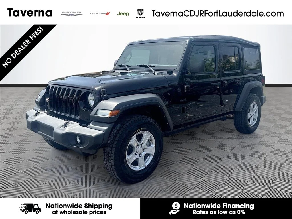 Used 2022 Black Jeep Unlimited Sport S image 1