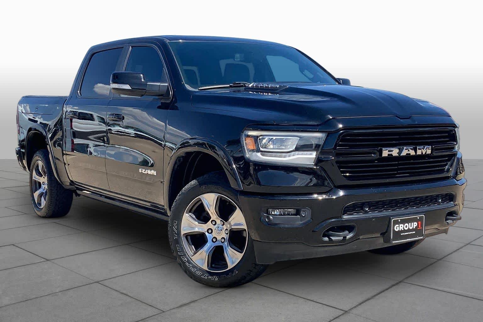 Used 2019 Diamond Black Crystal Pearlcoat Ram Laramie image 3
